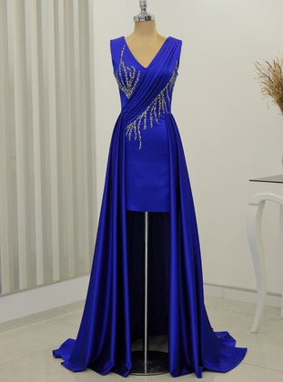 Saxe Blue - Modest Evening Dress - Rana Zenn