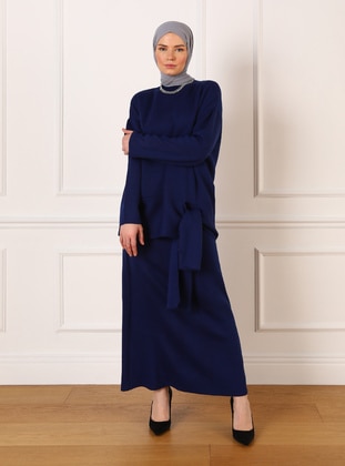 Navy Blue - Knit Suits - Refka