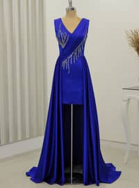 Saxe Blue - Modest Evening Dress