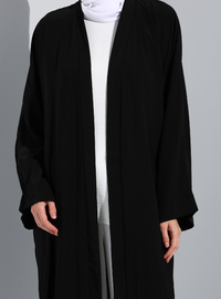 Slit Side Abaya - Black