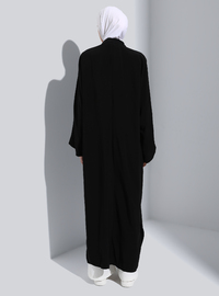Slit Side Abaya - Black