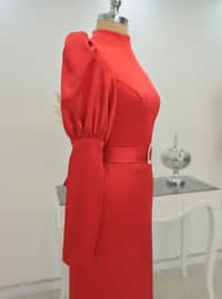 Red - Modest Evening Dress