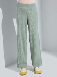 Green Almon - Stripe - Unlined - Mock-Turtleneck - Knit Suits