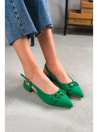 Green - Flat - Flat Shoes