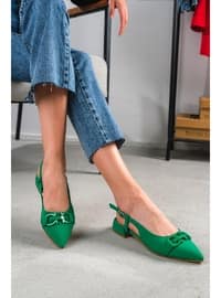 Green - Flat - Flat Shoes