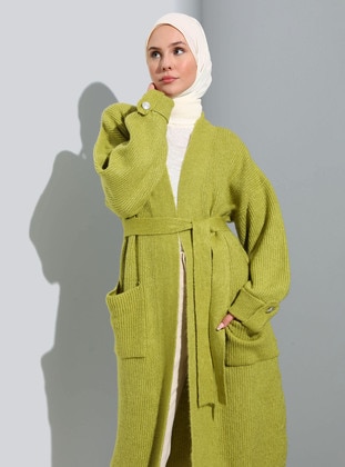 Olive Green - Knit Cardigan - Refka