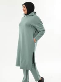 Green Almon - Hooded collar - Tracksuit Set
