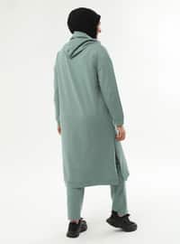 Green Almon - Hooded collar - Tracksuit Set