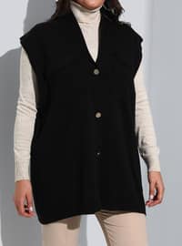 Black - Plus Size Vest