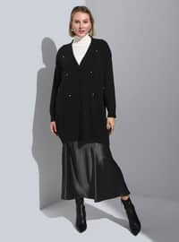 Black - Plus Size Knit Cardigan