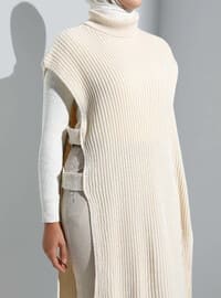 Beige - Knit Sweater