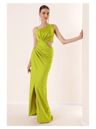 Pistachio Green - Evening Dresses - By Saygı