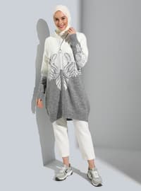 Silver color - Knit Cardigan