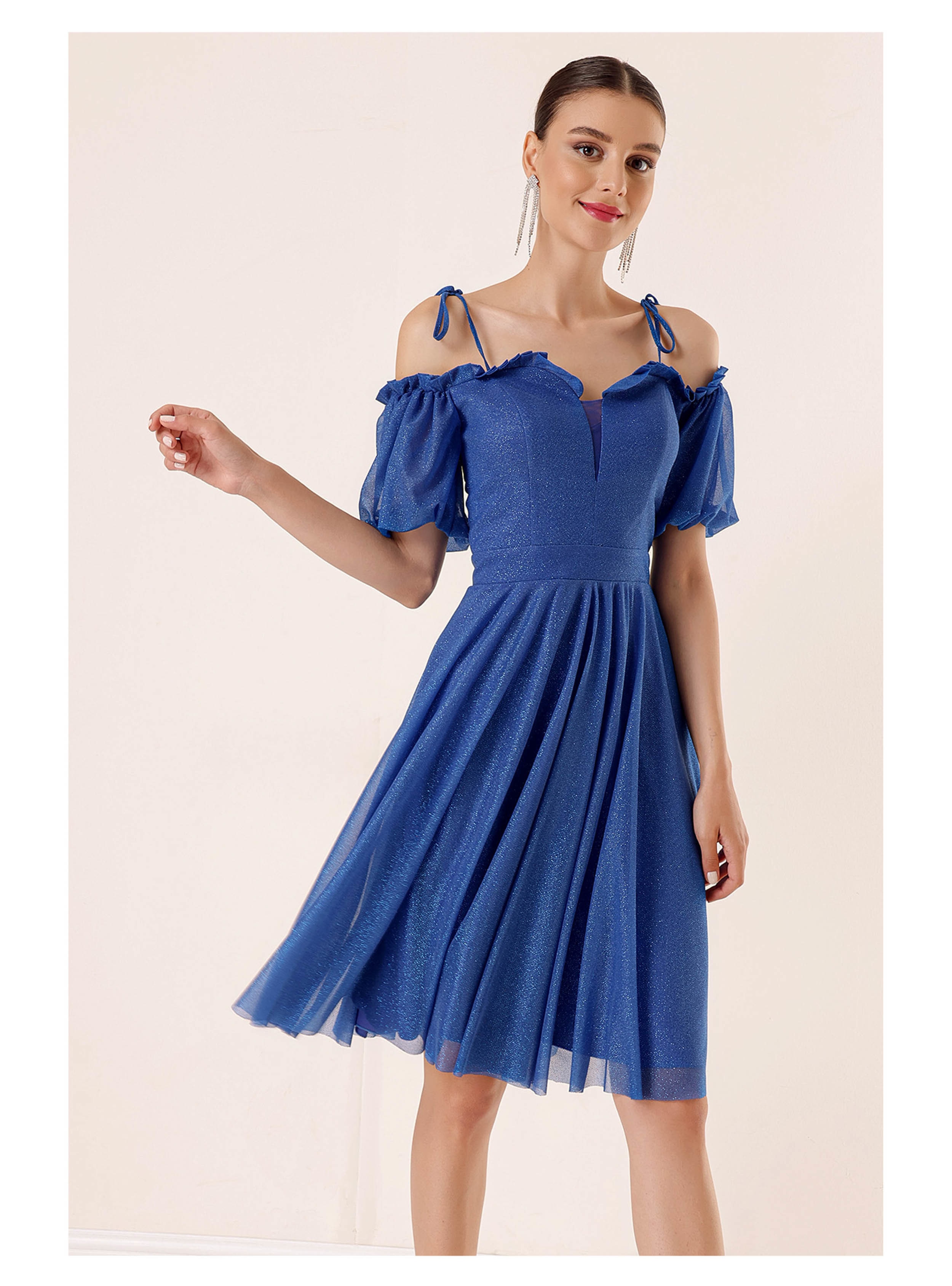 Fully Lined - Saxe Blue - Evening Dresses