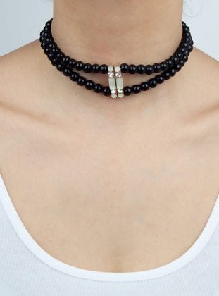 Black - Necklace - Pridza