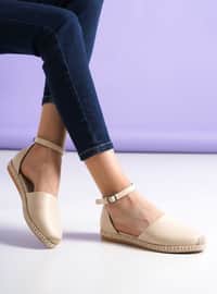 Beige - Sandal - Faux Leather - Sandal
