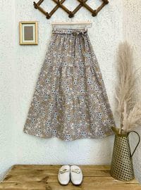 Mink - Floral - Unlined - Skirt
