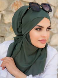 Green - Printed - Instant Scarf