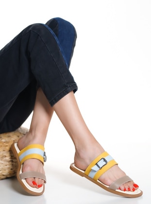 Yellow - Sandal - Slippers - Shoescloud