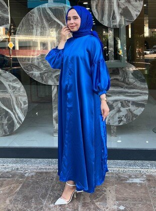 Saxe Blue - Modest Evening Dress - Efkeyem