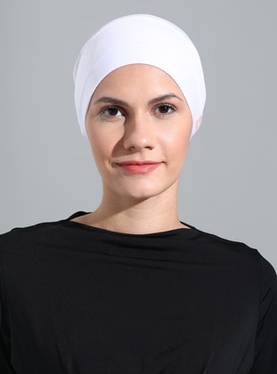 White - Swim Hijab - Ecardin
