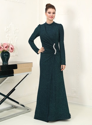 Sahra Abiye Elbise - Zümrüt - Azra Design