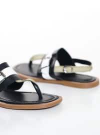 Black - White - Sandal - Sandal