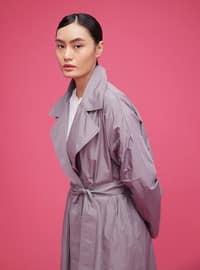 Grey - Unlined - Trench Coat