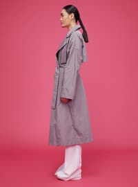 Grey - Unlined - Trench Coat