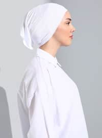 White - Plain - Cotton - Viscose - Bonnet