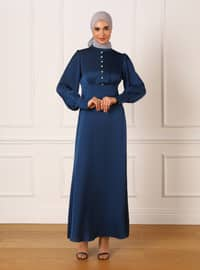 Navy Blue - Modest Evening Dress