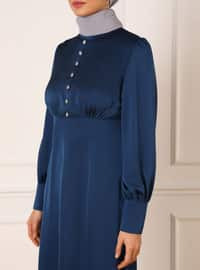 Navy Blue - Modest Evening Dress