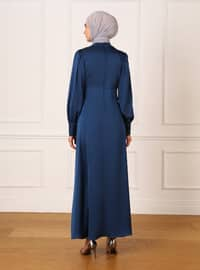 Navy Blue - Modest Evening Dress