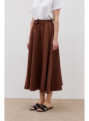 Brown - Skirt - Fahhar