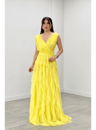 Yellow - Evening Dresses - Giyim Masalı