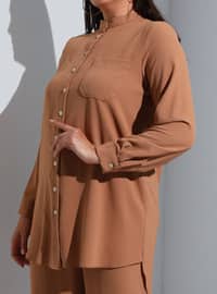 Milky Brown - Plus Size Suit