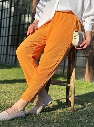 Orange - Pants - Bestenur