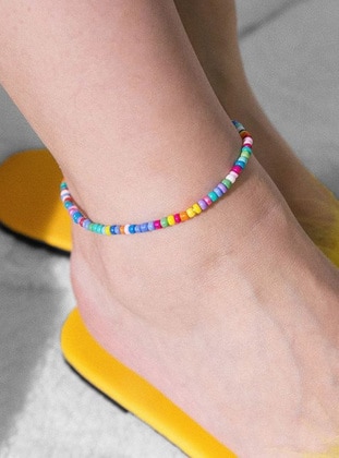 Multi Color - Anklet - İsabella Accessories