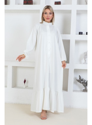 White - Plus Size Dress - Maymara