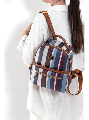 Brown Plaid - 1000gr - Backpack - Backpacks - Silver Polo