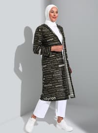 Khaki - Multi - Hooded collar - Topcoat