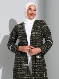 Khaki - Multi - Hooded collar - Topcoat