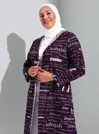 Purple - Multi - Hooded collar - Topcoat