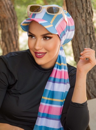ملون - حجاب للسباحة - AİŞE TESETTÜR
