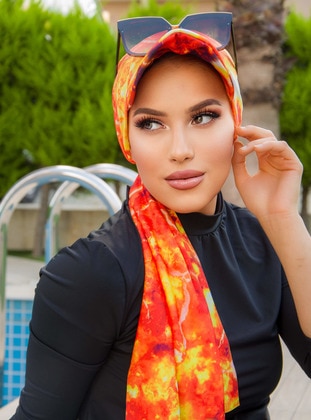 Orange - Swim Hijab - AİŞE TESETTÜR