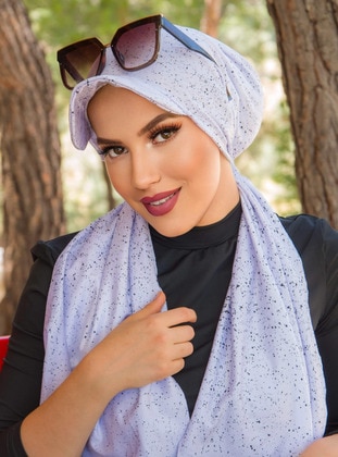 Black - White - Swim Hijab - AİŞE TESETTÜR