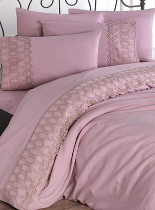 Powder Pink - Double Duvet Covers - Dowry World