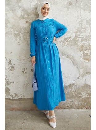 Saxe Blue - Unlined - Modest Dress - InStyle