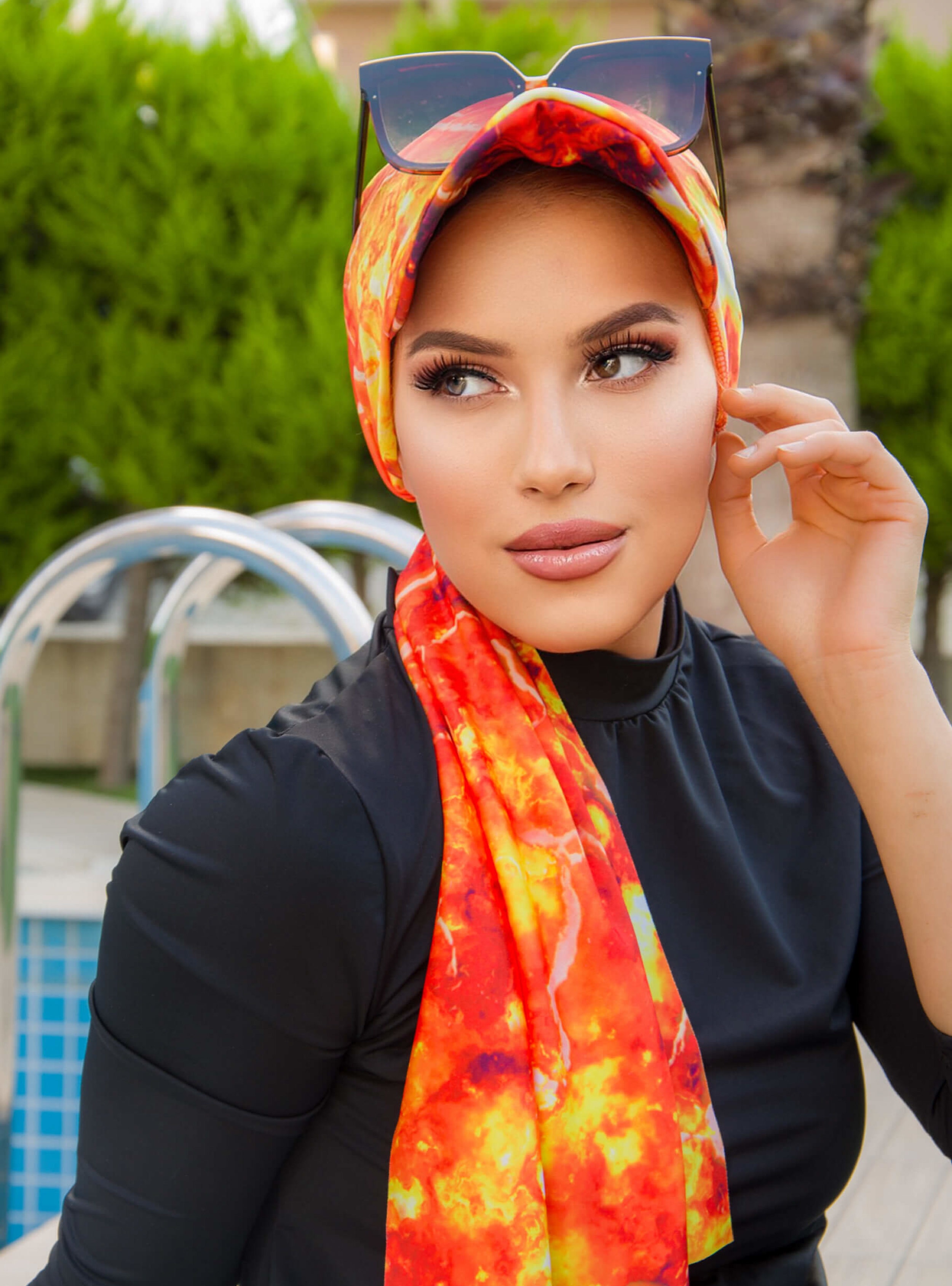 Orange - Swim Hijab
