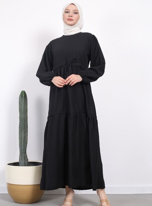 Black - Modest Dress - Vav